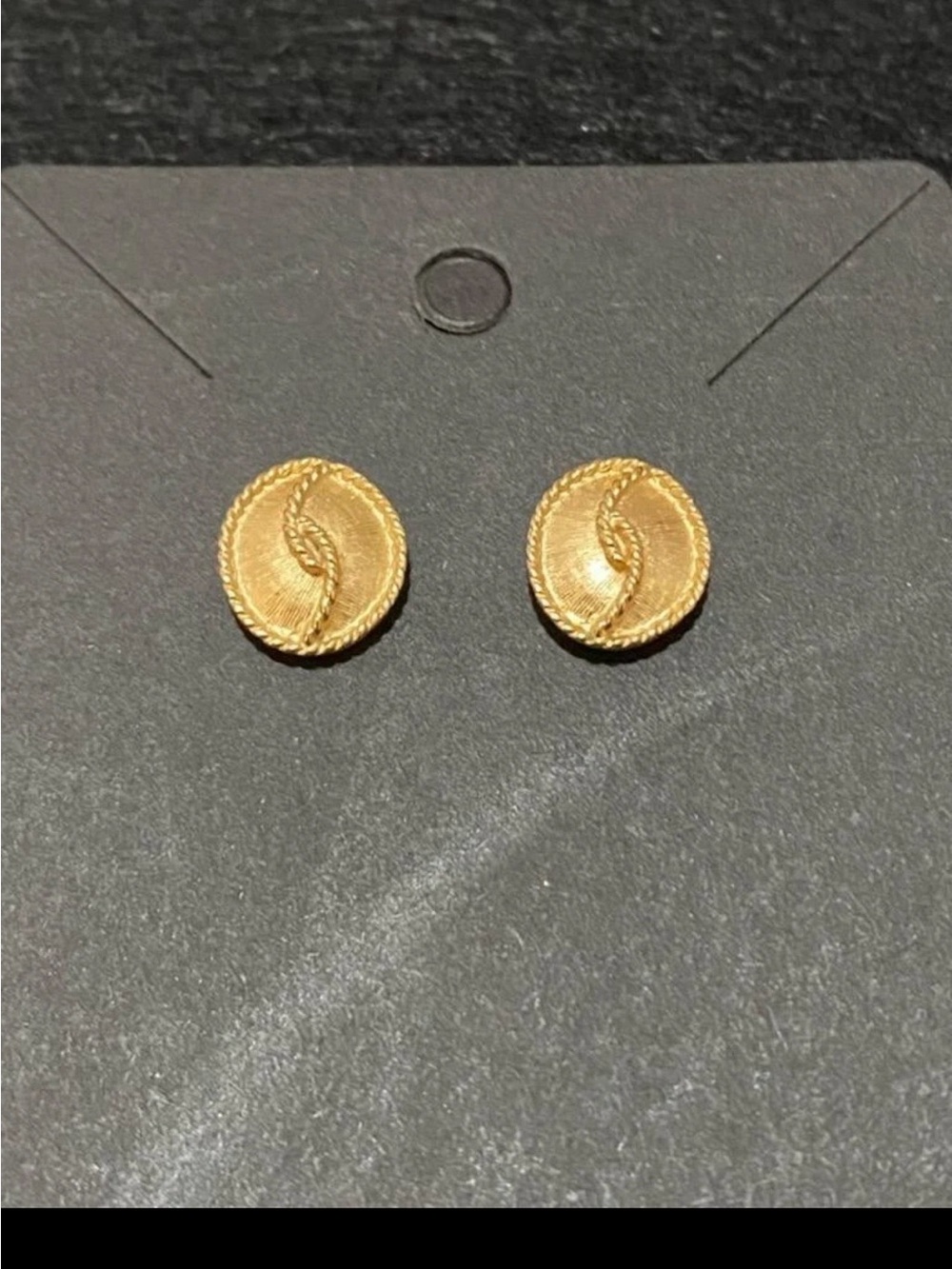 Faux Gold coin shaped earrings